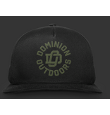 DOMINION OUTDOORS DOMINION OUTDOORS GREEN CIRCLE LOGO SNAP BACK HAT, BLACK