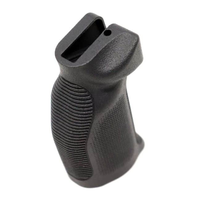 MK MACHINING PRECISION VERTICAL CROSSOVER GRIP, RH, W/ THUMB SHELF, BLACK