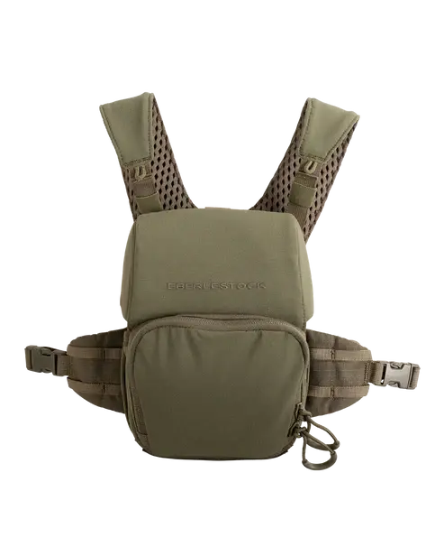 EBERLESTOCK BRAVO MODULAR BINO PACK HARNESS, SMALL, MILITARY GREEN