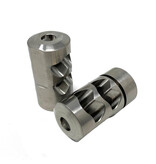 SALMON RIVER SOLUTIONS SRS TI PRO 2  SELF TIMING MUZZLE BRAKE, 30 CAL, 5/8-24, .860", .750" NUT, GARNET BLASTED