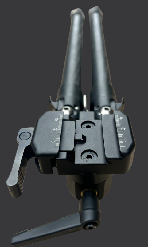 RYDR INDUSTRIES RYDR-9 MATCH CARBON FIBER BIPOD, ALL IN ONE ARCA/PIC HEAD