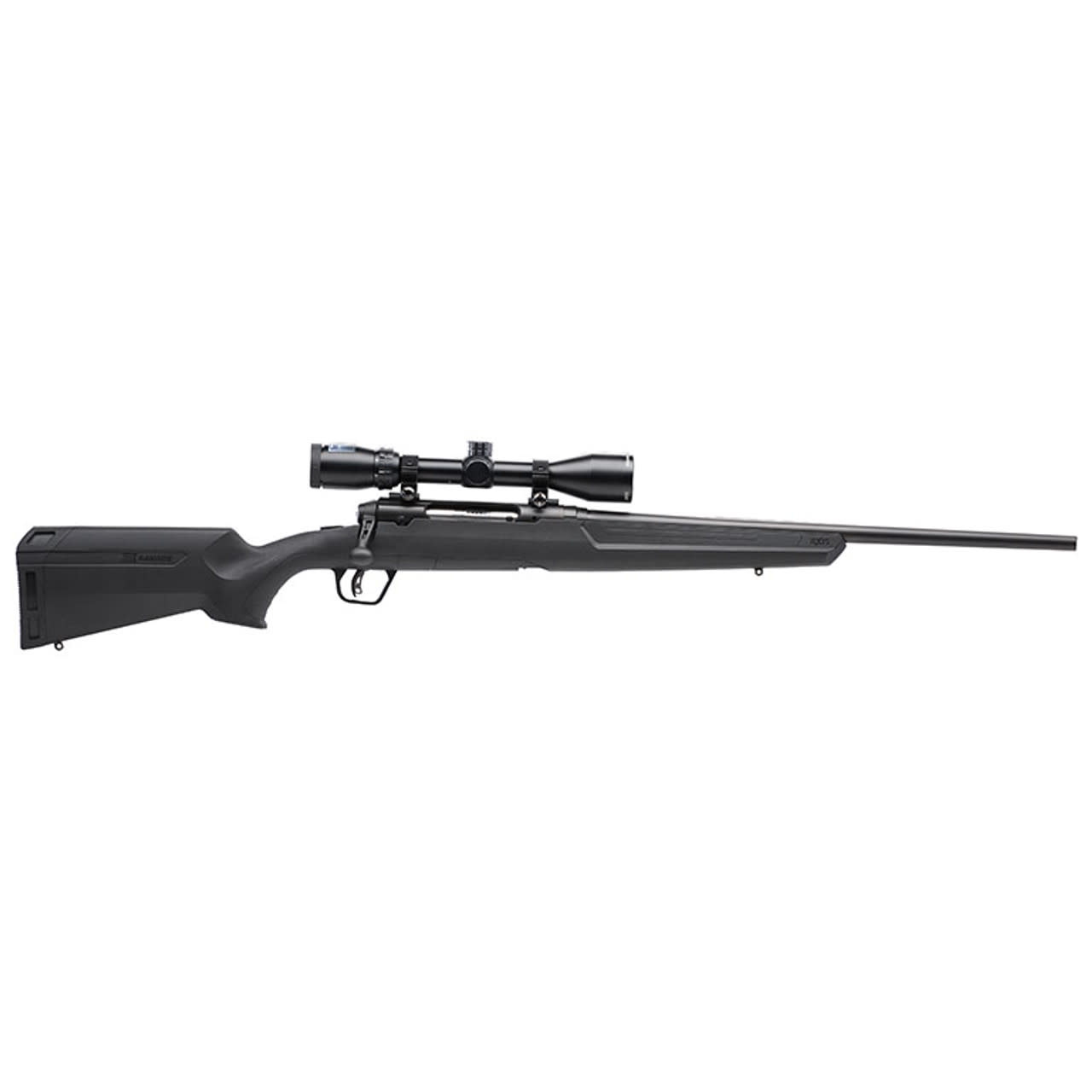 SAVAGE SAVAGE AXIS II XP COMPACT RIFLE, 243 WIN, 20" BARREL, W/ SCOPE, BLACK