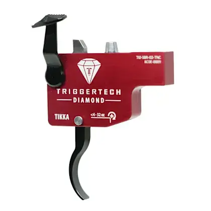 TRIGGERTECH DIAMOND TRIGGER, TIKKA RIFLE, RH, BLACK, PRO CURVED TRIGGER