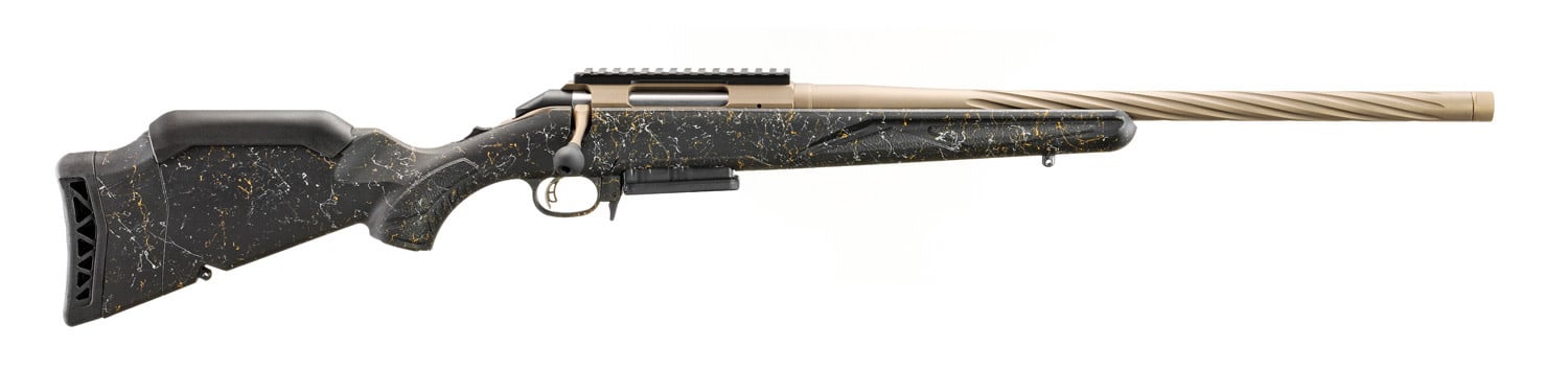 RUGER RUGER AMERICAN GEN II PRAIRIE RIFLE, 6.5 CREEDMOOR, BRONZE/BLACK SPLATTER