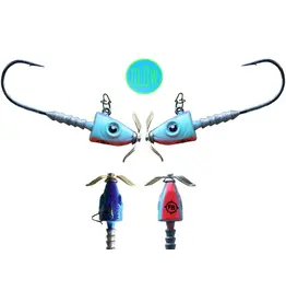 FROSTBITE HEADSPINNER JIG, 5/16, AQUAMAN, 2 PACK