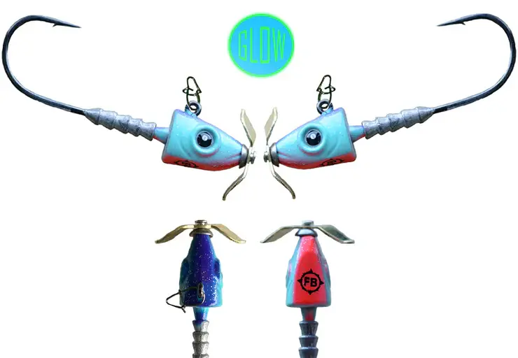 FROSTBITE HEADSPINNER JIG, 5/16, AQUAMAN, 2 PACK