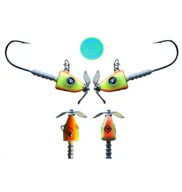 FROSTBITE HEADSPINNER JIG, 5/16, CITRUS SNACK, 2 PACK