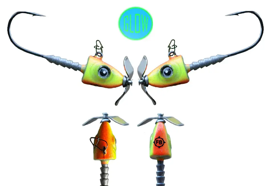 FROSTBITE HEADSPINNER JIG, 5/16, CITRUS SNACK, 2 PACK