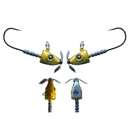 FROSTBITE HEADSPINNER JIG, 5/16, GOLDMINE, 2 PACK