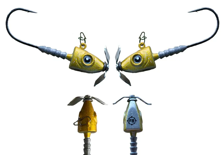 FROSTBITE HEADSPINNER JIG, 5/16, GOLDMINE, 2 PACK