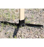 ENGAGE PRECISION ENGAGE PRECISION STEEL TAKE-DOWN TARGET STAND BASE, FOR 2X4 WOOD POST, 21” x 22”, BLACK