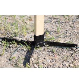 ENGAGE PRECISION ENGAGE PRECISION STEEL TAKE-DOWN TARGET STAND BASE, FOR 2X4 WOOD POST, 21” x 22”, BLACK
