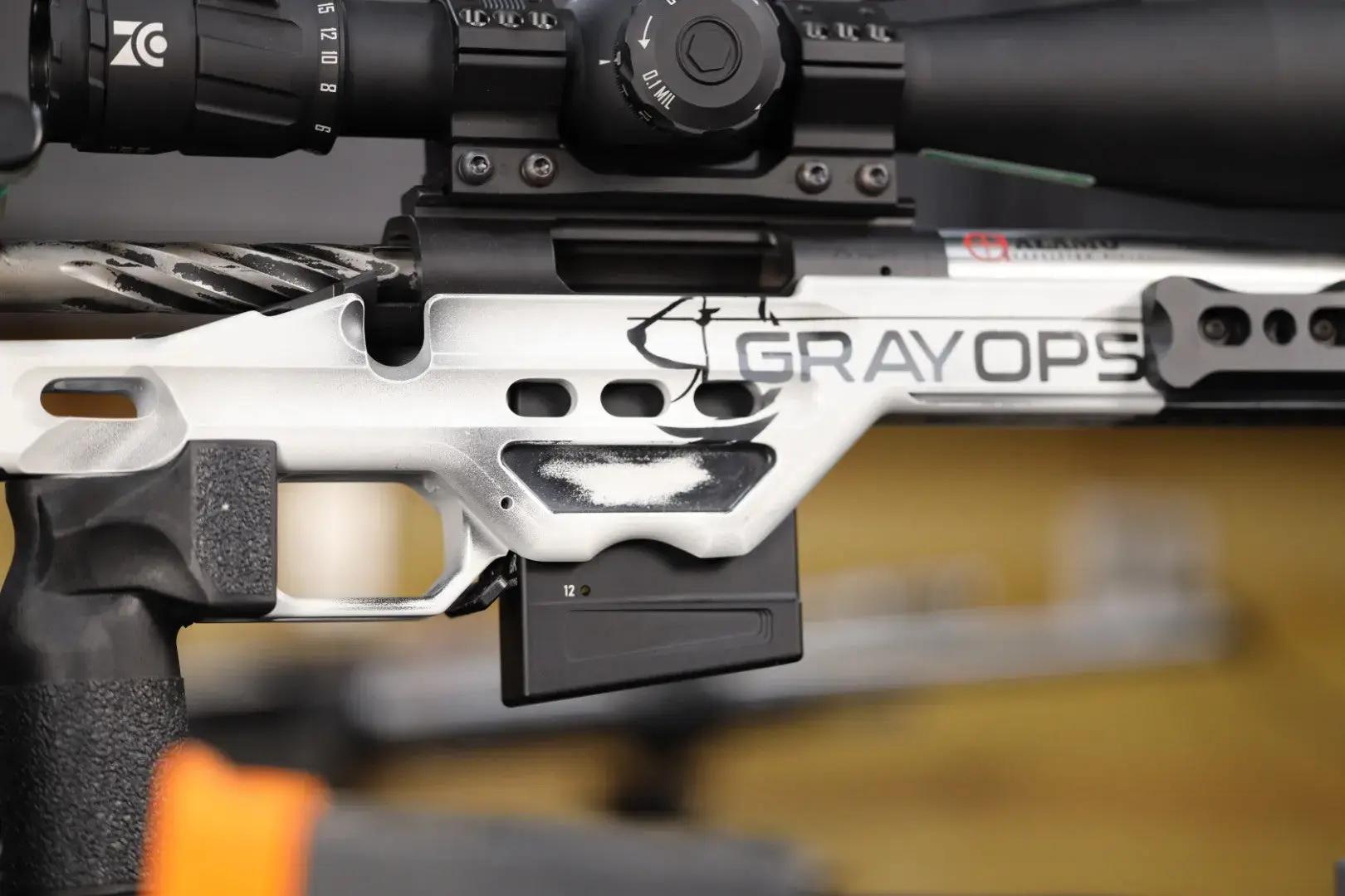 GRAY OPS CNC AW MAGAZINE, BR/DASHER, 12 ROUND