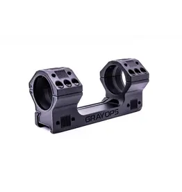 GRAY OPS CNC PRECISION SCOPE MOUNT, 34MM, 1.260”, 0 MOA