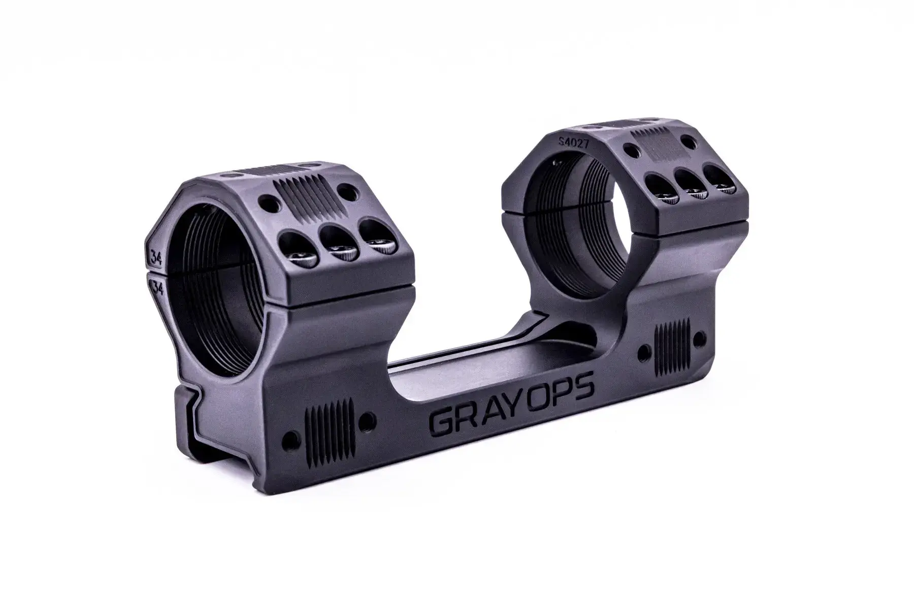 GRAY OPS CNC PRECISION SCOPE MOUNT, 34MM, 1.260”, 0 MOA