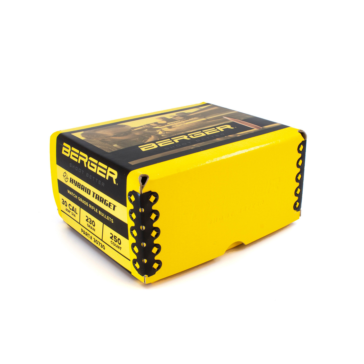 BERGER BERGER HYBRID TARGET BULLETS, .308", 230GR, 250 PACK