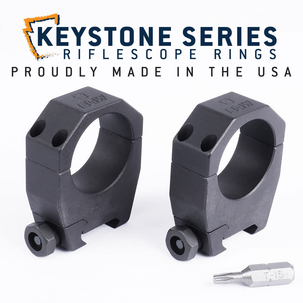 EGW EGW KEYSTONE SCOPE RINGS, 34MM, MEDIUM, 1.275"