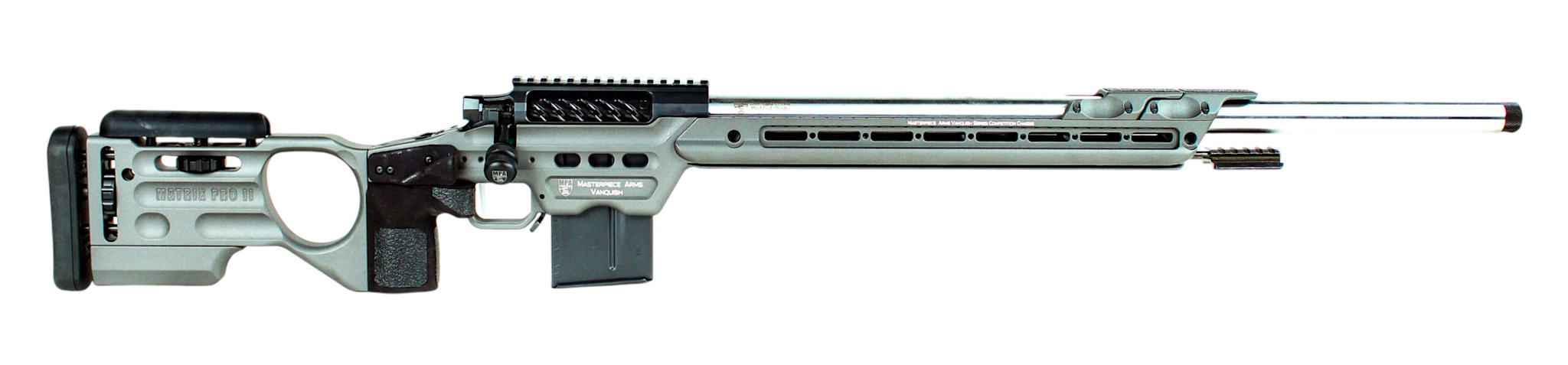 MPA VANQUISH PMR RIFLE, 6MM BR, RH, 26" MPA MATCH CONTOUR BARREL, POLISHED, TUNGSTEN CHASSIS