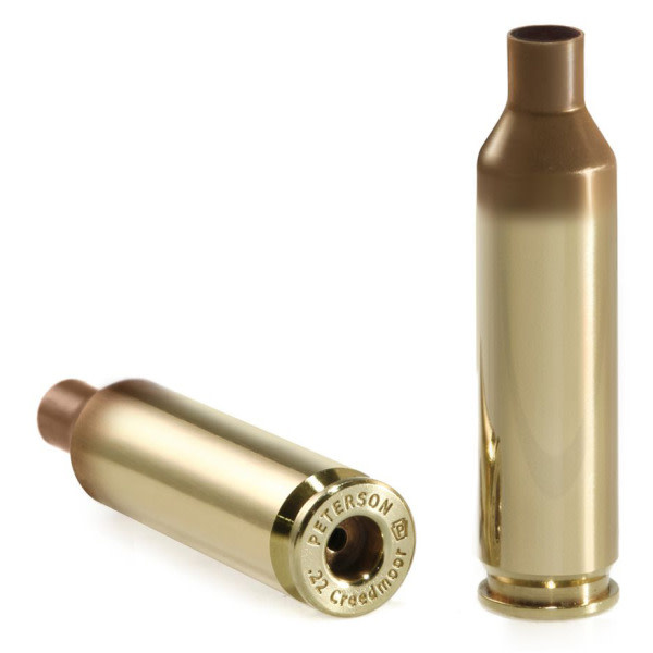PETERSON PETERSON UNPRIMED RIFLE BRASS, 22 CREEDMOOR, LRP, 50 PACK