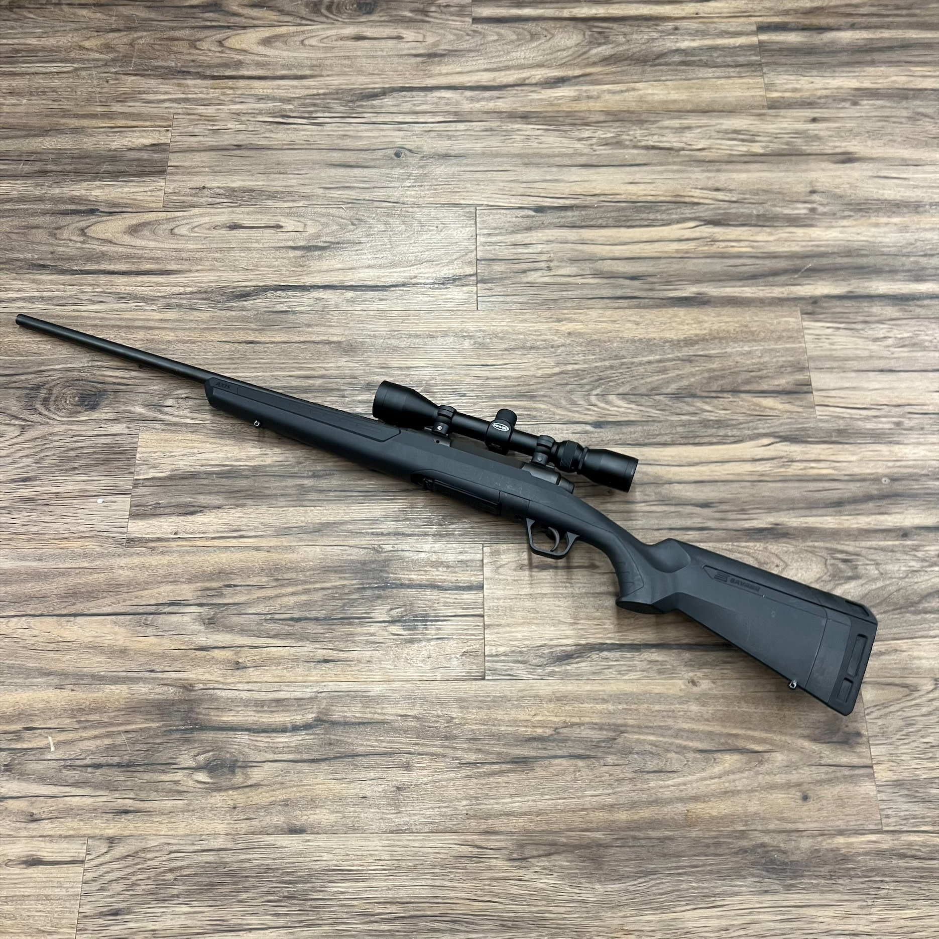SAVAGE SAVAGE AXIS XP RIFLE, 6.5 CREEDMOOR, W/ 3-9X40 SCOPE, PRE OWNED