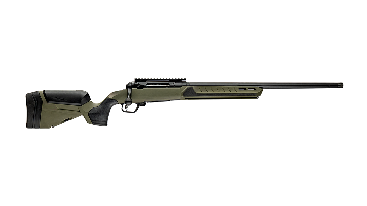 SAVAGE SAVAGE 110 CORE PREDATOR RIFLE, 22 CREEDMOOR, LH, GREEN STOCK
