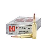 HORNADY HORNADY V-MATCH AMMUNITION, 22 CREEDMOOR, 69GR ELD-VT, 20 ROUNDS