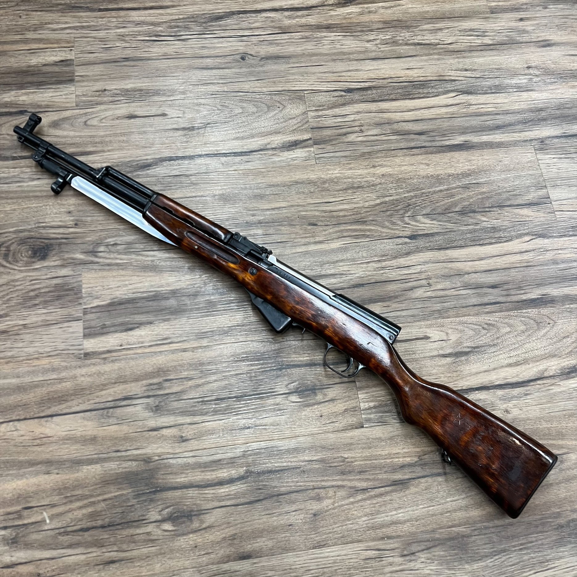 SKS RUSSIAN SKS RIFLE, 7.62X39, HARDWOOD STOCK, PRE-OWNED