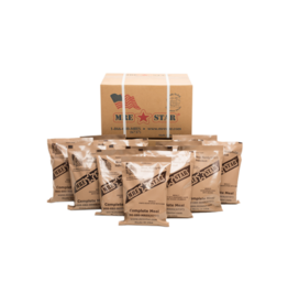 MRE STAR MRE STAR READY TO EAT RATIONS, ASSORTED MEALS, W/ HEATERS, FULL CASE OF 12