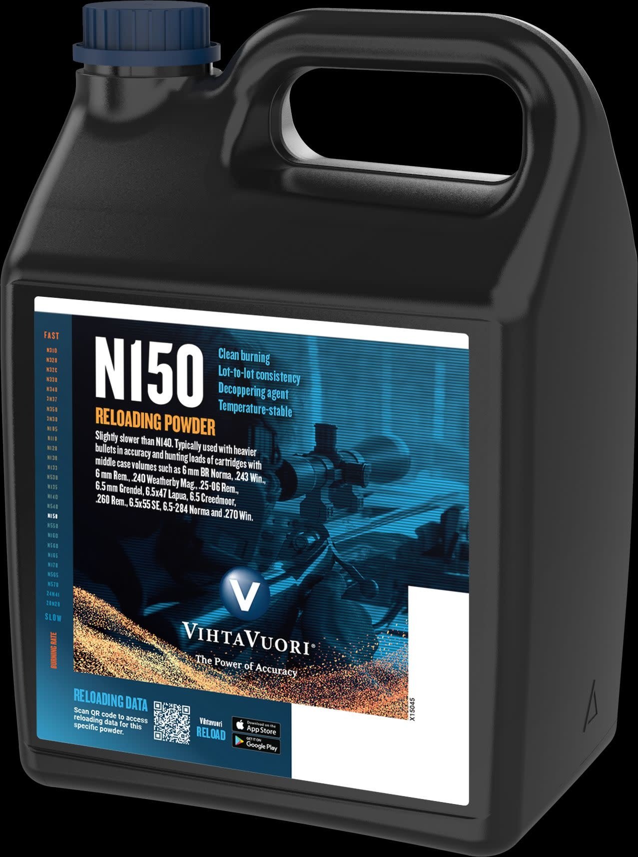 VIHTAVUORI VIHTAVUORI RELOADING POWDER, N150, 3.5 KG