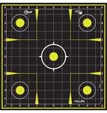 ALLEN ALLEN EZ AIM SPLASH REACTIVE PAPER SHOOTING TARGETS, SIGHT-IN GRID, PEEL AWAY PAD, 12.5” SQUARE, BLACK/CHARTREUSE, 30 PACK