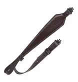 ALLEN ALLEN HERITAGE PLAIN LEATHER RIFLE SLING, DARK MAHOGANY