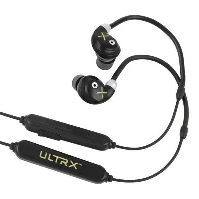 ALLEN ALLEN ULTRX BIONIC FUSE BLUETOOTH EAR BUDS, AROUND THE NECK, BLACK