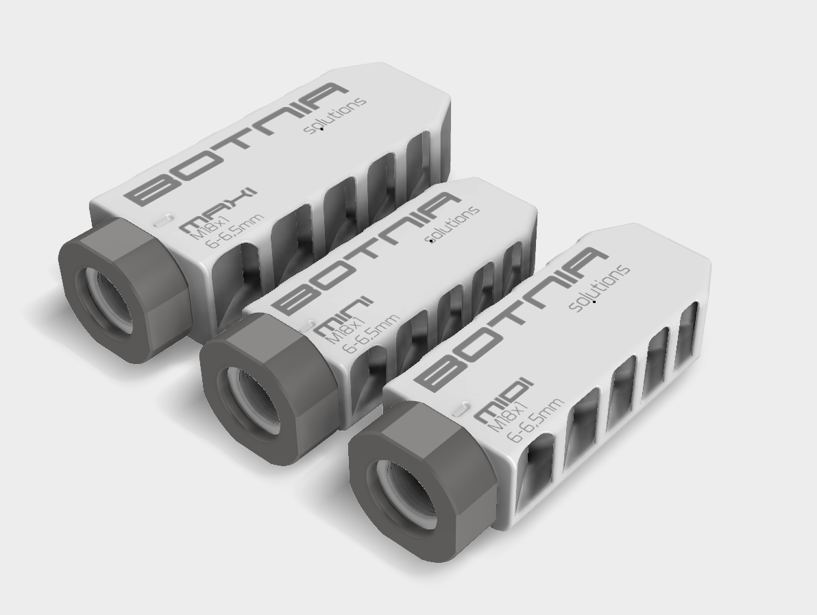 BOTNIA SOLUTIONS GEN 1 SERIES BRAKES, MIDI, 5/8-24, .308-.338”, STAINLESS