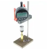 DERRACO ENGINEERING UP-RIGHT BULLET COMPARATOR DIAL STAND, W/ DIGITAL DIAL INDICATOR, REG & ELD BUSHING