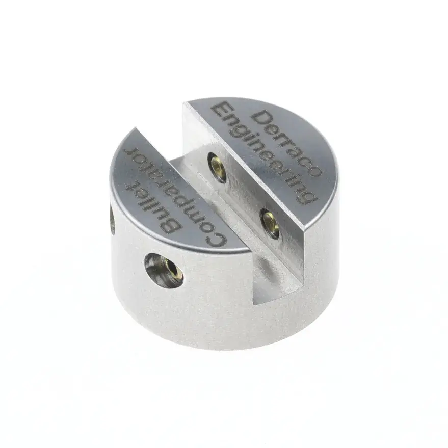 DERRACO ENGINEERING BULLET COMPARATOR ANVIL BASE, DUAL GRUBSCREW TYPE