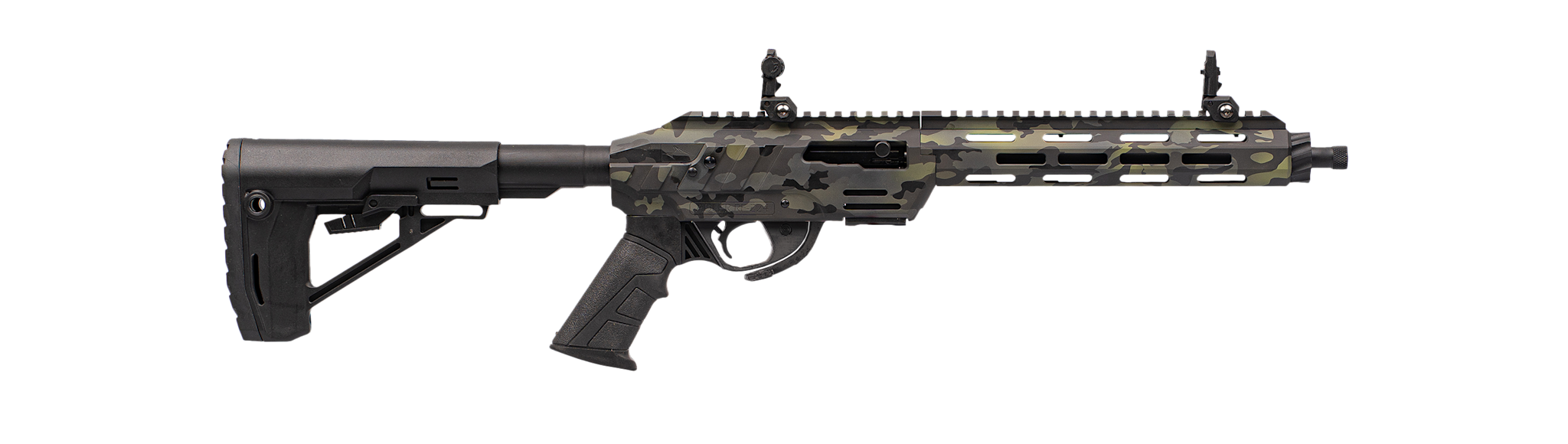 ADLER ARMS RF224 TACTICAL SEMI AUTO RIFLE, 22 LR, 11.7" BARREL, BLACK MULTICAM