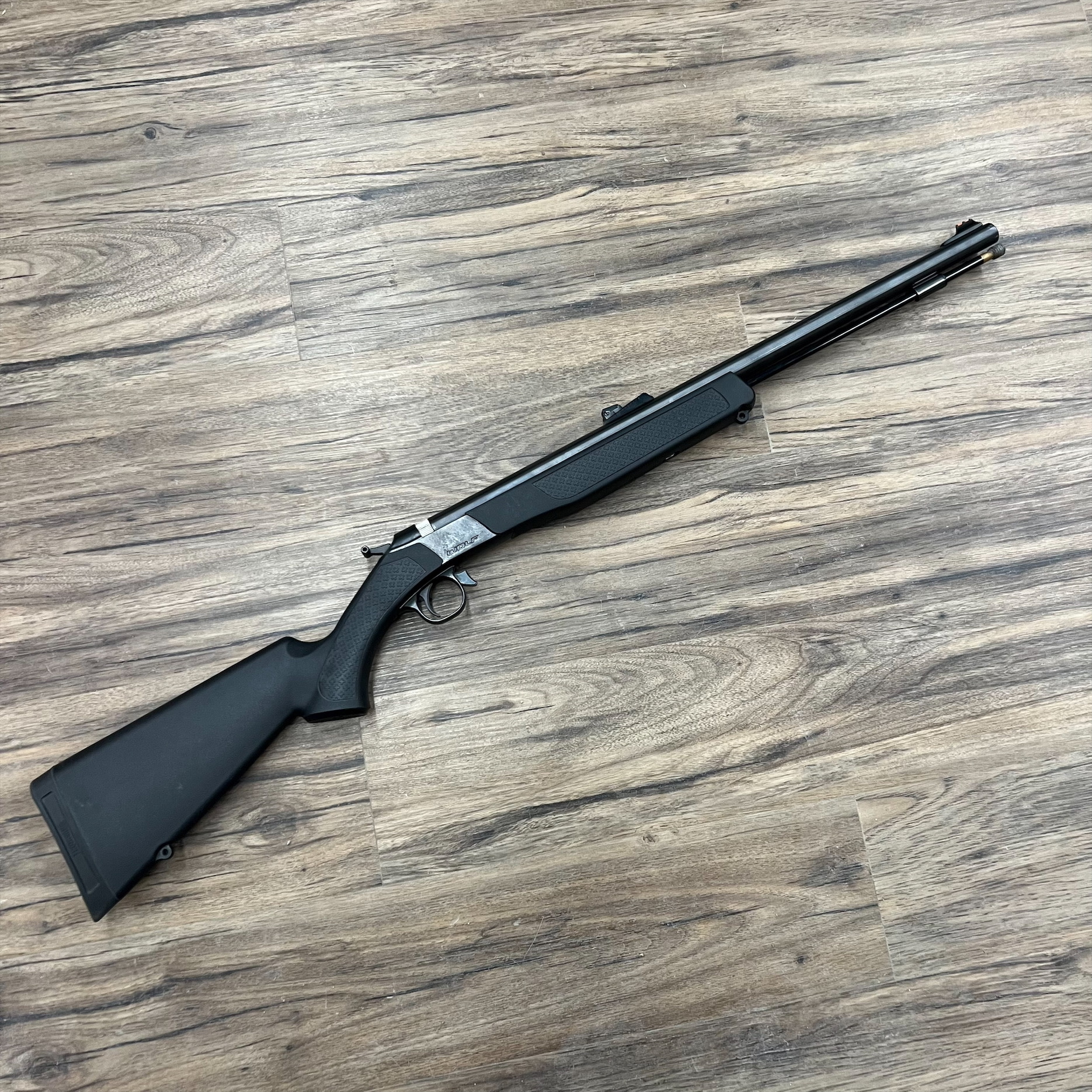 CVA CVA WOLF MUZZLELOADER, 50 CAL, W/ IRON SIGHTS, PRE-OWNED