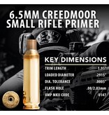 ALPHA MUNITIONS BRASS, 6.5MM CREEDMOOR, SRP, 100 COUNT