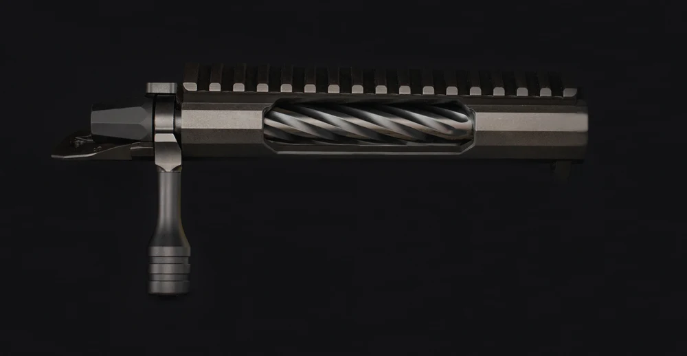 LONE PEAK ARMS FUZION 338 ACTION, LA, RH, LAPUA BF, W 90 DEGREE BOLT, FULL RAIL, NITRIDED