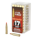 HORNADY HORNADY RIMFIRE AMMUNITION, 17 HMR, 17 GR VMAX, 50 ROUNDS