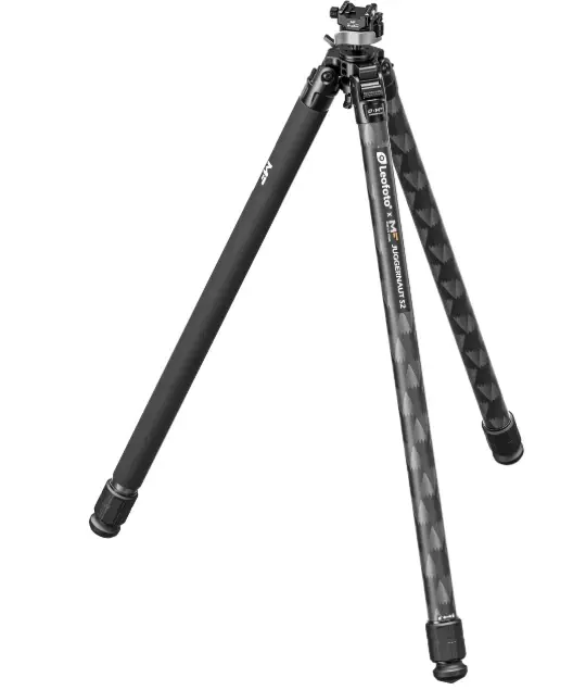 LEOFOTO JUGGERNUAT S2 CARBON FIBER TRIPOD, W/ 40MM JUGGERNUAT HEAD, PICATINNY AND ARCA