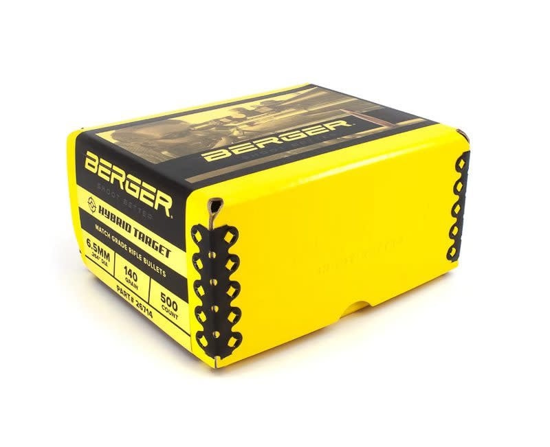 BERGER BERGER MATCH HYBRID TARGET BULLETS, 6.5MM/.264",140GR, 500 PACK