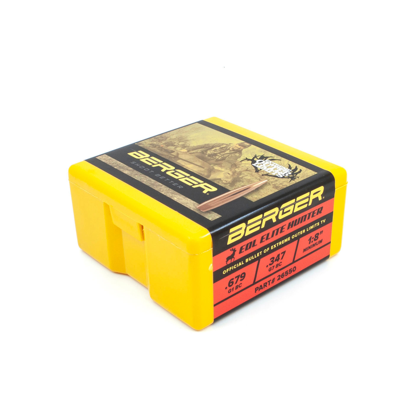 BERGER BERGER F-OPEN ELITE HUNTER BULLETS, .264”, 156GR, 100 PACK
