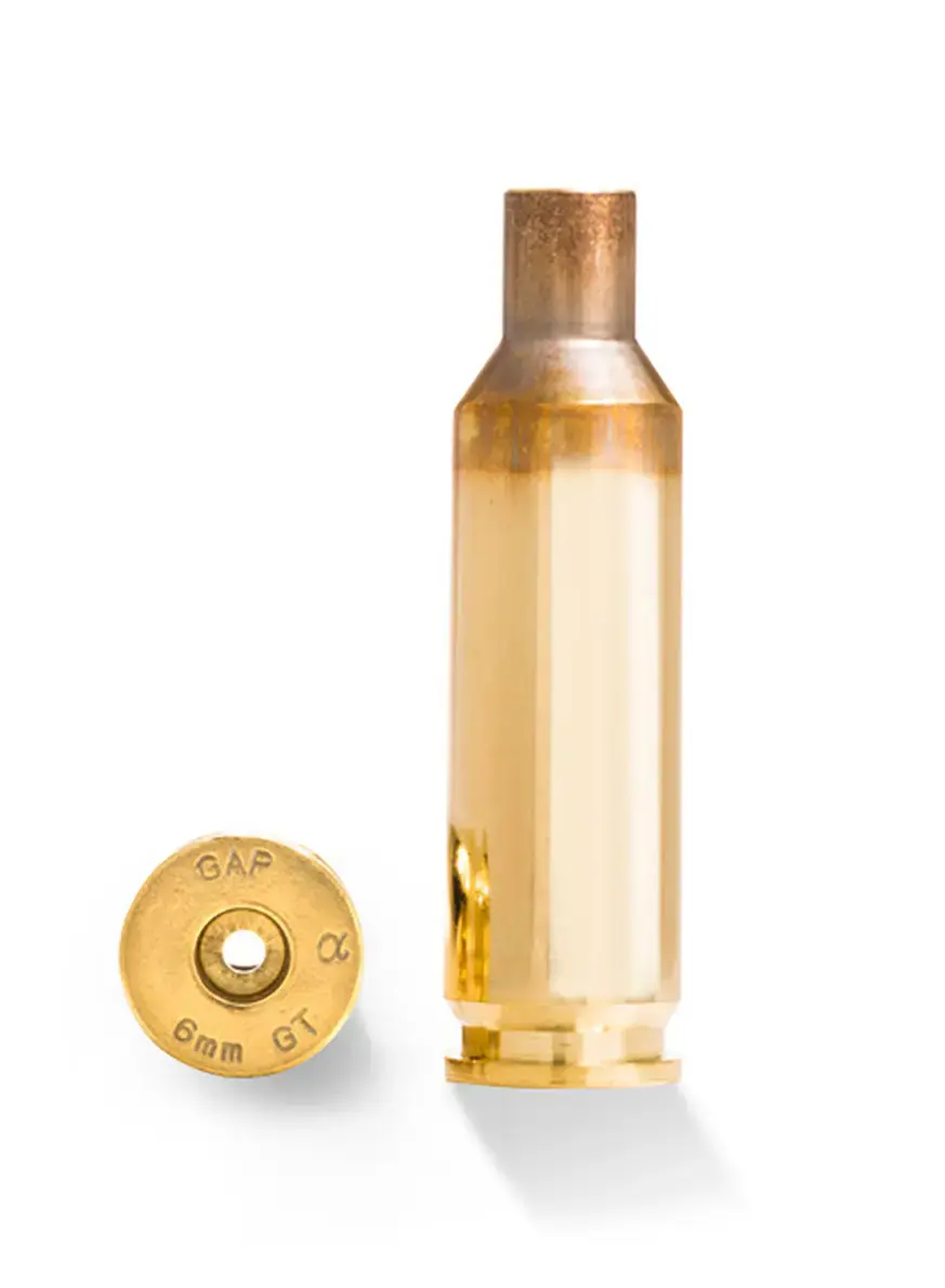 ALPHA MUNITIONS BRASS, 6MM GT, 100 COUNT