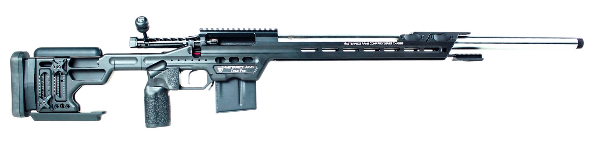 MPA BA COMP PRO PMR RIFLE, 308 WIN, RH, 26" MPA MATCH CONTOUR BARREL, POLISHED, TUNGSTEN CHASSIS, FOLDING