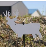 ENGAGE PRECISION ENGAGE PRECISION AR500 STEEL RIFLE TARGE SILHOUETTE, 3/8”, 1/3 SIZE BUCK, WHITE