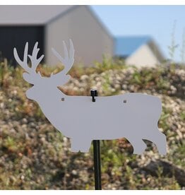 ENGAGE PRECISION ENGAGE PRECISION AR500 STEEL RIFLE TARGE SILHOUETTE, 3/8”, 1/3 SIZE BUCK, WHITE