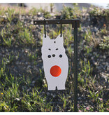 ENGAGE PRECISION ENGAGE PRECISION AR500 STEEL REACTIVE CENTER MASS RIFLE TARGET, 3/8", FULL SIZE COYOTE FRONT, W/ 4" CENTER, WHITE/ORANGE