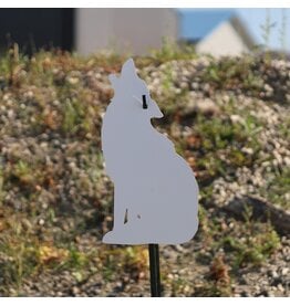 ENGAGE PRECISION ENGAGE PRECISION AR500 STEEL RIFLE TARGET SILHOUETTE, 3/8”, 1/2 SIZE HOWLING WOLF, WHITE
