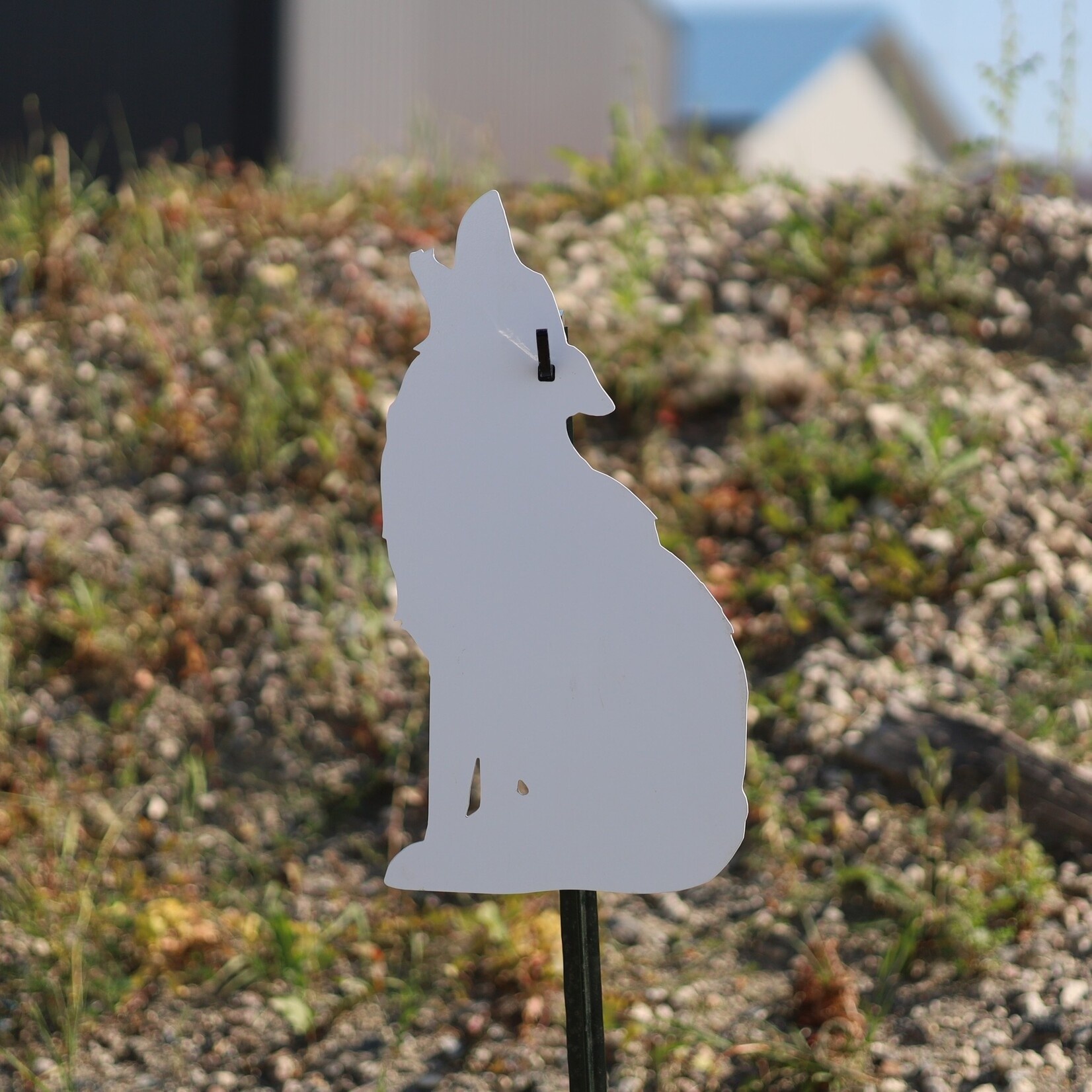 ENGAGE PRECISION ENGAGE PRECISION AR500 STEEL RIFLE TARGET SILHOUETTE, 3/8”, 1/2 SIZE HOWLING WOLF, WHITE
